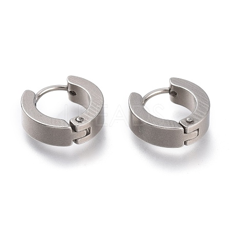 202 Stainless Steel Huggie Hoop Earrings EJEW-F262-02B-P-1