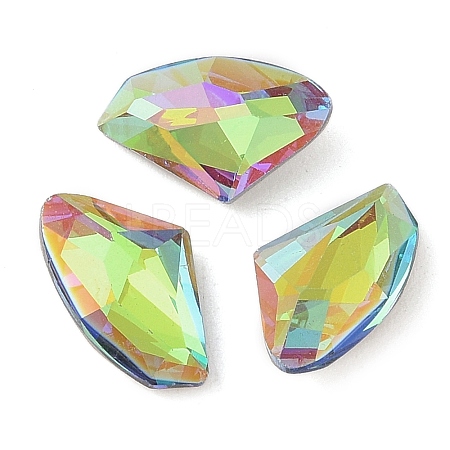 Glass Rhinestone Cabochons RGLA-L029-11B-SPLA-1