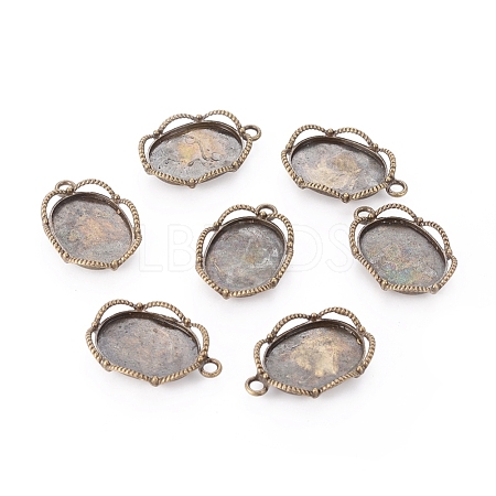 Tibetan Style Pendant Cabochon Settings X-TIBEP-0581-AB-LF-1