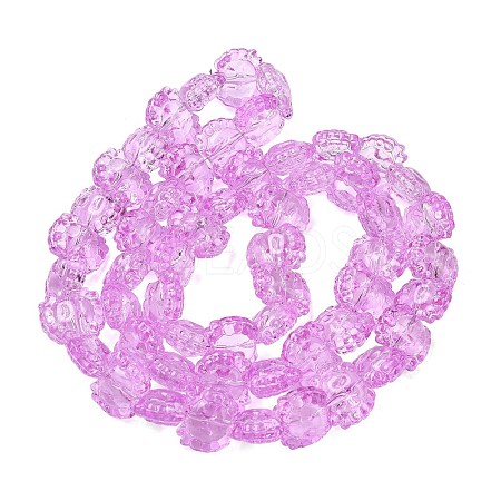 Electroplate Baking Paint Transparent Glass Beads Strands GL-CBA17FF-02A-1