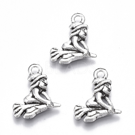 Tibetan Style Alloy Pendants TIBE-N010-09AS-RS-1