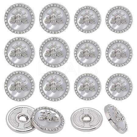 14Pcs 2 Styles Resin Shank Buttons BUTT-ME0001-46-1
