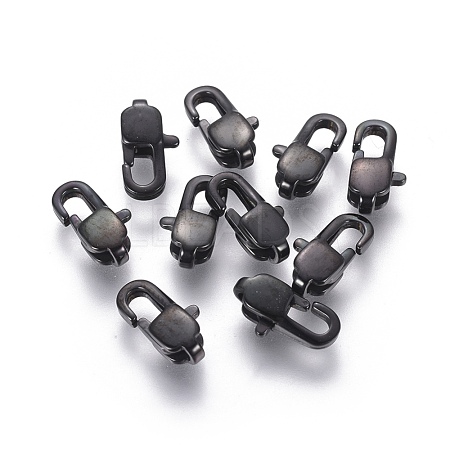 304 Stainless Steel Lobster Claw Clasps Ion Plating(IP) STAS-G201-06A-B-1