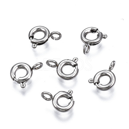 Tarnish Resistant 304 Stainless Steel Spring Ring Clasps X-STAS-S117-016A-1