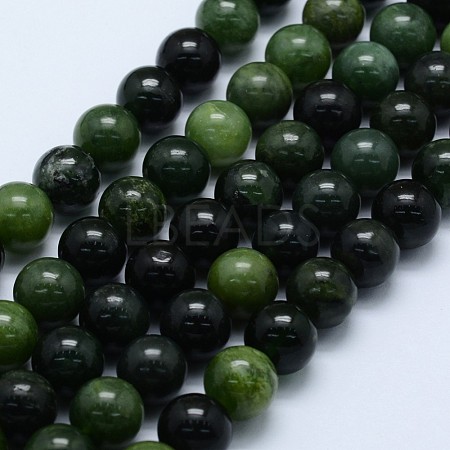 Natural Xiuyan Jade Beads Strands G-I206-11-10mm-1
