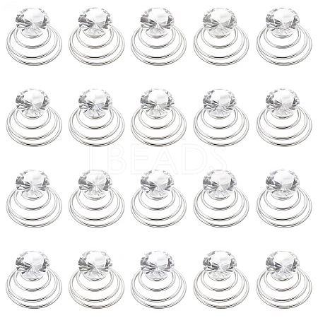 60Pcs Spiral Hair Pin Coil Iron Hair Accessories OHAR-SP0001-11-1