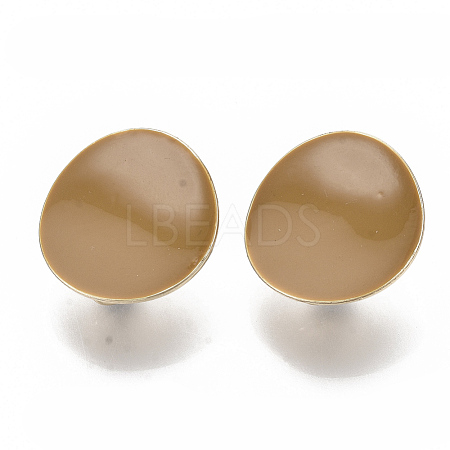 Light Gold Plated Iron Stud Earring Findings X-IFIN-T014-01L-NR-1