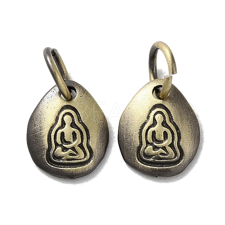 Tibetan Style Brass Pendants KK-M284-30AB-1