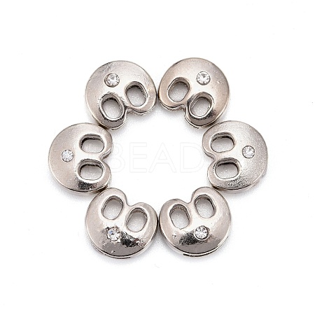 Letter Slider Beads for Watch Band Bracelet Making ALRI-O012-B-NR-1