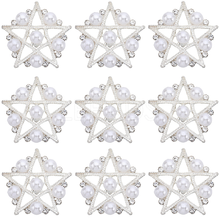 16Pcs Alloy Rhinestone Shank Buttons BUTT-GF0003-69-1