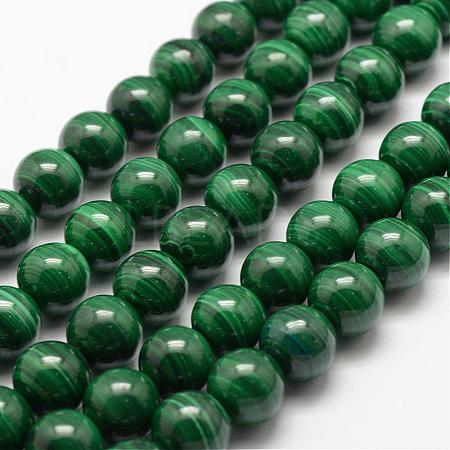 Natural Malachite Beads Strands G-F461-05-12mm-1