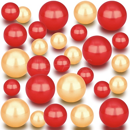 Gradient Round ABS Plastic Imitation Pearl No Hole Beads FIND-PH0007-81-1