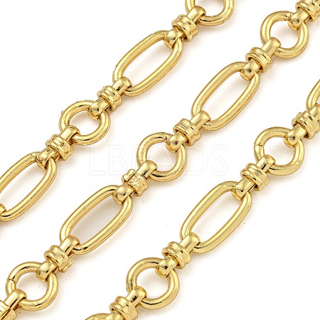 Ion Plating(IP) Handmade 304 Stainless Steel Oval Link Chains CHS-G038-04D-G-1