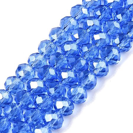 Electroplate Glass Beads Strands EGLA-A044-T6mm-A14-1
