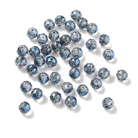 Electroplate Round Glass Beads  EGLA-A043-01-FR02-1