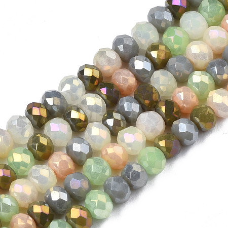 Opaque Glass Beads Strands GLAA-T006-07-A03-1