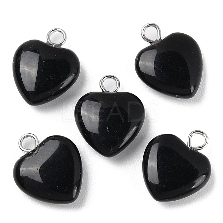 Natural Obsidian Pendants G-E603-01P-04-1