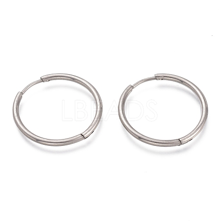 Tarnish Resistant 201 Stainless Steel Huggie Hoop Earrings EJEW-O095-02D-1