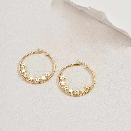 Stainless Steel Hoop Earrings MZ8679-2-1