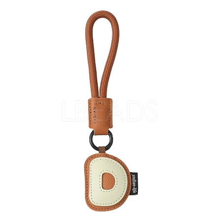 PU Leather Letter Pendant Decoration HJEW-YWC0002-001D-1