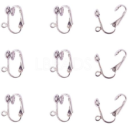 Iron Clip-on Earring Findings KK-PH0026-20P-NF-1