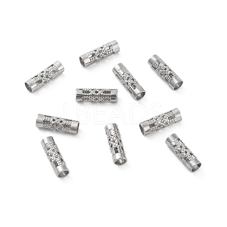 Hollow Out 304 Stainless Steel Beads STAS-G326-01P-1