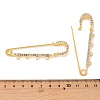 Iron Rhinestone Safety Pins Brooch Findings JEWB-E045-01B-G-3