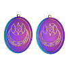 Ion Plating(IP) 304 Stainless Steel Filigree Pendants X-STAS-S118-023-1