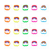 100Pcs 5 Style Handmade Polymer Clay Beads FIND-FW0001-33-1