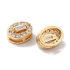 Brass Micro Pave Clear Cubic Zirconia Beads KK-G503-18G-2