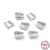 Anti-Tarnish Rhodium Plated 925 Sterling Silver Ice Pick Pinch Bails STER-Z001-016C-P-4