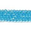 Transparent Electroplate Glass Beads Strands EGLA-A039-T6mm-L19-1