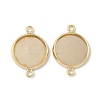 Flat Round Brass Connector Cabochon Settings KK-K414-13D-G-1