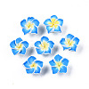 Handmade Polymer Clay 3D Flower Plumeria Beads CLAY-Q192-15mm-05-1