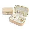 Rectangle PU Leather with Lint Jewelry Storage Zipper Box PW-WG78314-03-1
