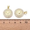 Brass Micro Pave Clear Cubic Zirconia Pendants KK-N287-43G-05-3