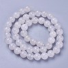 Natural White Jade Round Beads Strands G-N0120-03-8mm-1