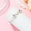 Natural Cultured Freshwater Pearl & Handmade Porcelain Beads Bracelets for Women BJEW-JB13755-2
