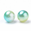 Rainbow Acrylic Imitation Pearl Beads OACR-R065-4mm-A03-2