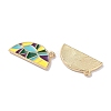 Alloy Enamel Pendants ENAM-O001-11G-G-2