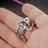 Alloy Skeleton Open Cuff Rings SKUL-PW0002-007AS-3