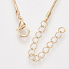 Brass Snake Chain Necklaces X-MAK-T006-11A-KC-2