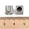 304 Stainless Steel Large Hole Letter European Beads STAS-H428-01AS-U-2