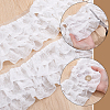 Polyester Lace Pleated Ribbons SRIB-WH0011-467B-3