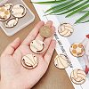 20Pcs 5 Styles Hollow Wooden Pendants WOOD-CA0001-54-3