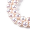 UV Plating Pearlized Glass Pearl Beads Strands GLAA-F128-01B-T02-3