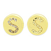 Brass Micro Pave Clear Cubic Zirconia Beads KK-T030-LA843-SX3-3