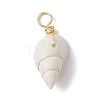 Spiral Shell Pendants PALLOY-JF02492-01-3