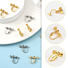 18Pcs 3 Colors Brass Clip-on Earring Findings KK-SC0006-61B-3