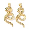 Brass Micro Pave Cubic Zirconia Pendants KK-L243-29G-13-1